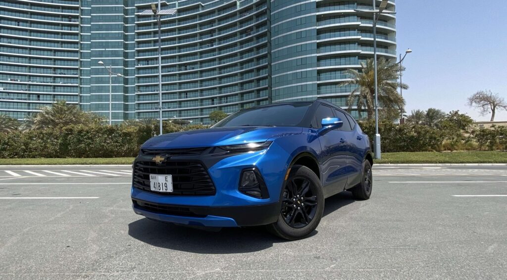 Rent Chevorlet Blazer Blue Dubai