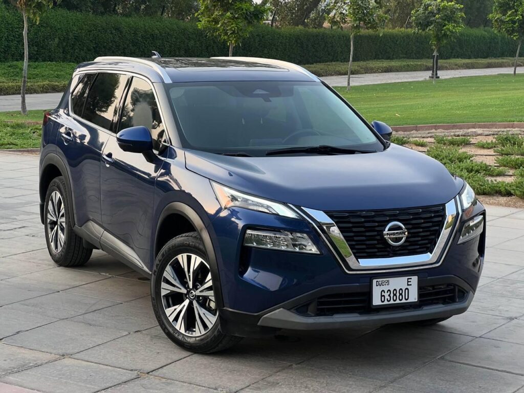 Rent Nissan Rogue Blue Dubai